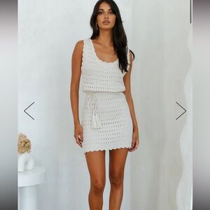 Knit dress - off white color